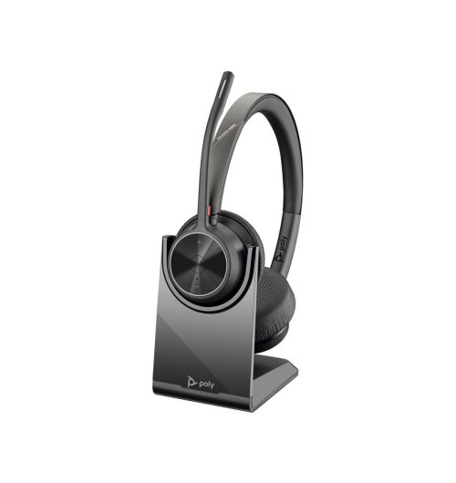 HP Poly Voyager 4320 UC Stereo USB-A Headset with BT700 USB-A Adapter and Charging Stand (77Y99AA, 218476-01) | New