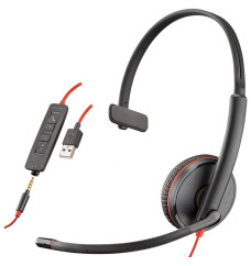 HP Poly Blackwire 3215 Monaural USB-A Headset (80S06A60) | New