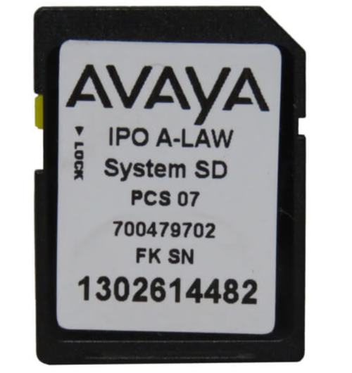 Avaya 700479702 IPO IP500V2 System SD Card A-Law | New