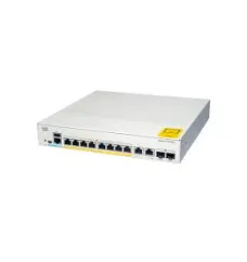 8x 10/100/1000 Ethernet PoE+ ports and 67W PoE budget, 2x 1G SFP and RJ-45 combo uplinks