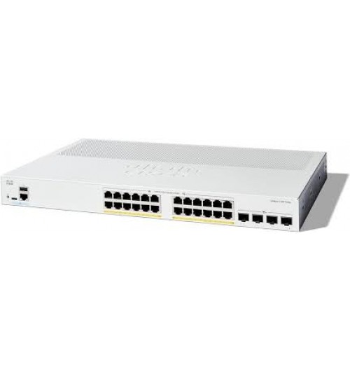 24x 10/100/1000 PoE+ ports with 370W power budget, 4x Gigabit SFP