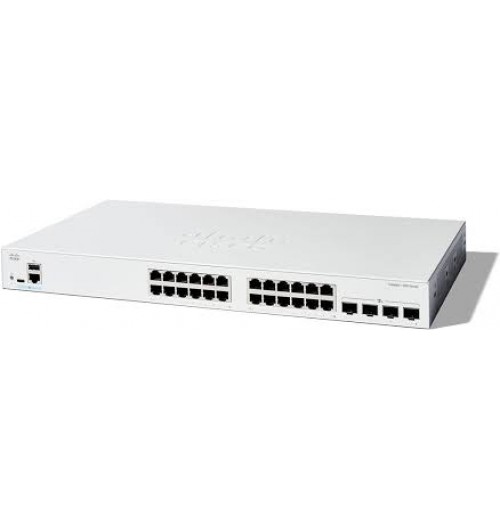 24x 10/100/1000 PoE+ ports with 370W power budget, 4x 10 Gigabit SFP+