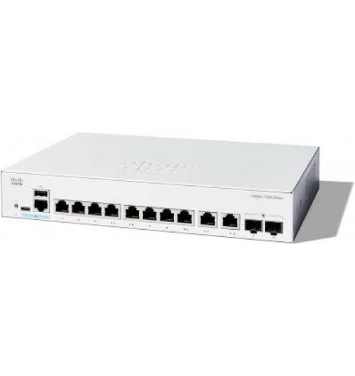 8x 10/100/1000 ports, 2x Gigabit copper/SFP combo ports