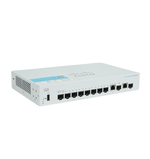 Cisco CBS350-8S-E-2G 8-Port SFP Gigabit Managed Network Switch (NA) | Like New