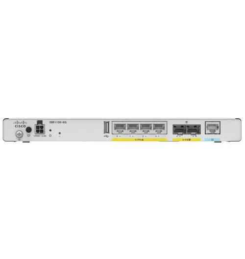 ISR1100 Router, 4 GE LAN/WAN Ports and 2 SFP ports, 4GB RAM