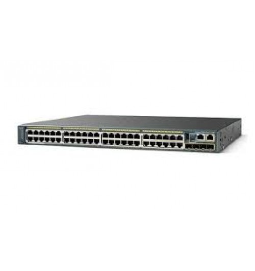 Cisco catalyst WS-C2960S-F24TS-L, 24 FastEthernet 10/100, 4 SFP GE uplinks, Flexstack, LAN base managable