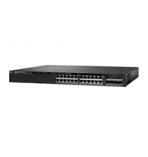 Stackable 24 10/100/1000 PoE+ downlink ports, two 1-Gigabit SFP uplink ports, two 10-Gigabit SFP+ uplink ports, Fixed 640-W power supply