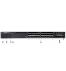 Cisco Catalyst 3650 - Layer 3- 24 10/100/1000 Ethernet port, 4x1G Uplinks, IP Base IOS-Managed