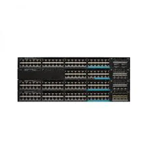 Standalone with Optional Stacking 24 (16 10/100/1000 and 8 100Mbps/1/2.5/5/10 Gbps) Ethernet and 2x10G Uplink ports, with 715WAC power supply, 1 RU, LAN Base feature set