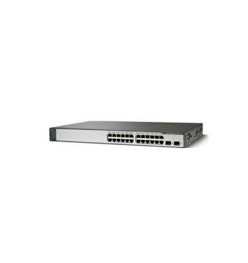 Cisco Catalyst Switch 3750V2-24PS Layer 3 - 24 x 10/100 PoE+ Ports - 2 SFP - IP Base - Managed - Stackable