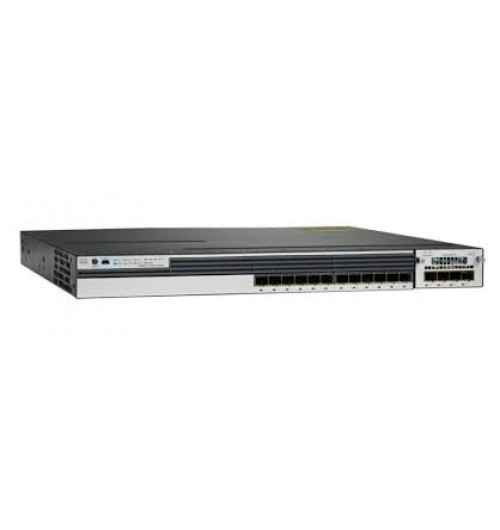 Cisco Catalyst Switch 3750X-12S Layer 3 - 12 GE SFP ports - IP Base - Managed - Stackable