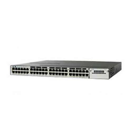 Cisco Catalyst 3750X-48P Switch Layer 3 - 48 x 10/100/1000 Ethernet PoE+ Ports - LAN Base - Managed - Stackable