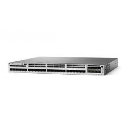 Catalyst 3850 32-port SFP+ transceiver, 1 network module slot, support for up to 10 G SFP+, 715 W power supply