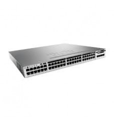 Standalone Cisco Catalyst 3850 Switch that supports SFP+ transceivers, 48 ports that support up to 10G, and 4 QSFP ports that support up to 40G, and 750WAC back-to-front power supply. 1 RU.