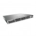 Standalone Cisco Catalyst 3850 Switch that supports SFP+ transceivers, 48 ports that support up to 10G, and 4 QSFP ports that support up to 40G, and 750WAC back-to-front power supply. 1 RU.