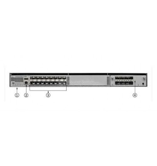 Catalyst 4500-X 16 Port 10G IP Base, Back-to-Front, No P/S