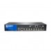 SRX210 Services Gateway with 1 Mini-PIM slot, 2 GB DRAM, 2 GB NAND Flash memory, and 4 Power over Ethernet (POE) ports