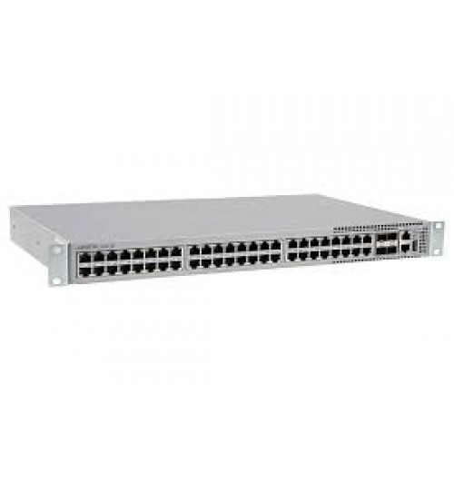 Arista 7010T, 48x RJ45 (100/1000), 4 x SFP+ (1/10GbE) switch, front to rear air, 2x AC, 2xC13-C14 cords