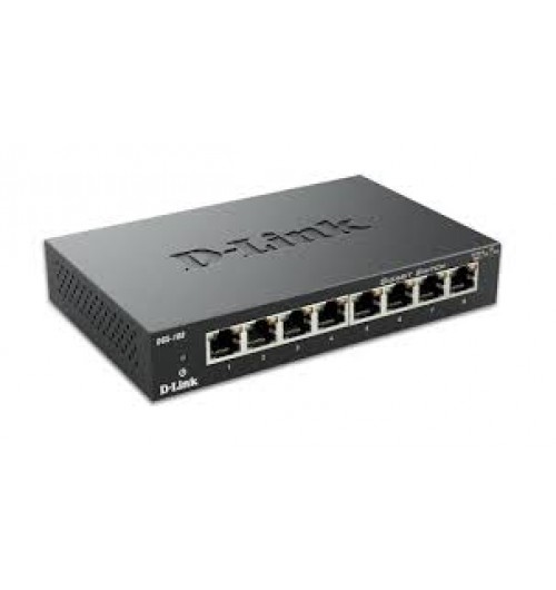 D-Link DGS-108 8 Port Gigabit Unmanaged Metal Desktop Switch