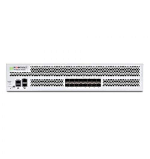 Fortinet FG-1500D-DC 8 x 10GE SFP+
slots, 16 x GE SFP slots, 18 x GE RJ45 ports (including 16 x ports, 2 x management/HA ports), SPU NP6 and CP8 hardware accelerated, 2x 240GB SSD onboard storage, dual DC power supplies