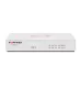 Fortinet FG-61E, 10 x GE RJ45 ports (including 2 x WAN Ports, 1 x DMZ Port, 7 x Internal Ports), 128GB SSD onboard storage. Max managed FortiAPs (Total / Tunnel) 10 / 5