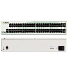 FortiGate-98D-POE, 74 x GE RJ45 ports (including 72 x switch ports, 2 x WAN ports), 24 x PoE FE ports, 4 x DMZ GE SFP slots. Max managed FortiAPs (Total / Tunnel) 32 / 16