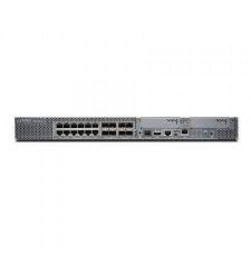 SRX1500 with 16x1G, 4x10G (SFP+) on-board ports, 1x AC PSU and 100GB SSD