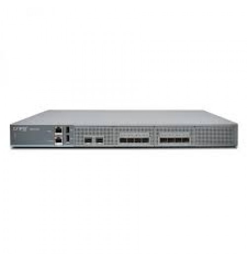 SRX4100 Services Gateway includes hardware (8x10GE, two AC PSU, four FAN Trays, cables and RMK) and Junos Software Enhanced (Firewall, NAT, IPSec, Routing, MPLS and Application Security)