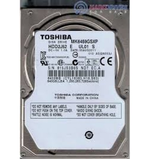 Toshiba MK6459GSXP 640GB 5400RPM SATA 3Gb/s 8MB Cache 2.5-Inch Hard Drive