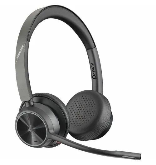 Poly Voyager 4320-M Microsoft Teams Certified Headset with BT700 USB-C Dongle and Charging Stand (77Z32AA, 218479-02) | New