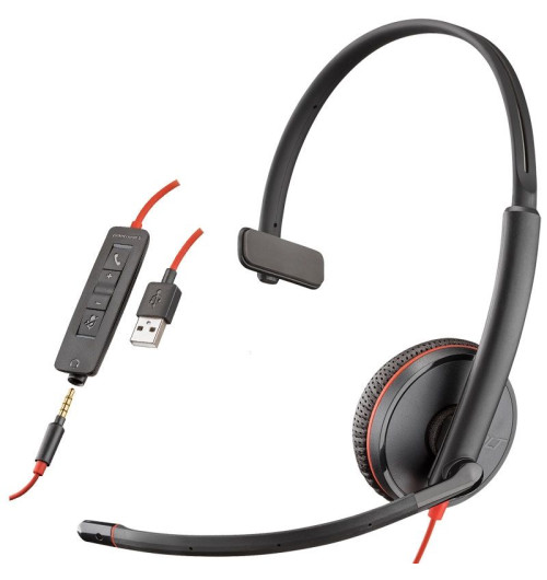 HP Poly Blackwire 3215 Monaural USB-A Headset (80S06A60) | New