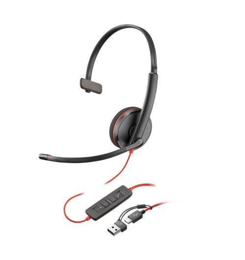 HP Poly Blackwire 3210 Monaural USB-C Headset TAA Bulked (8M3Y3A6) | New