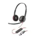 Poly Blackwire 3220 Stereo USB-C Headset +USB-C/A Adapter - Bulk (8X228A6, 8X228AA) | New