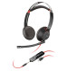 Poly Blackwire 5220 Stereo USB-C Headset +3.5mm Plug +USB-C/A Adapter Bulk (8X231A6, 8X231AA) | New