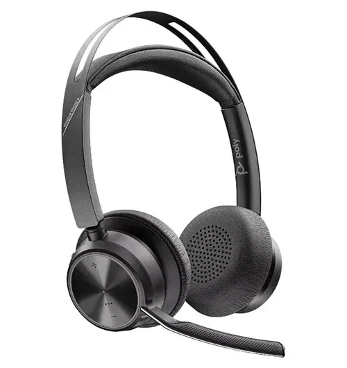 Poly Voyager Focus 2 Microsoft Teams USB-C-C Headset +USB-C/A Adapter with Charging Stand (9T9J6AA#AC3, 214433-02, 77Y90AA) | New