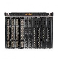 Aruba 8400 bundle with one management module, three power supplies, two 8400X fabric modules, one 32-port 10G module and one 8-port 40G module