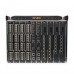 Aruba 8400 bundle with one management module, three power supplies, two 8400X fabric modules, one 32-port 10G module and one 8-port 40G module