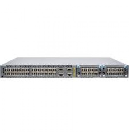 EX4600, 24 SFP+/SFP ports, 4 QSFP+ ports, 2 expansion slots, redundant fans, 2 AC power supplies, back to front airflow,