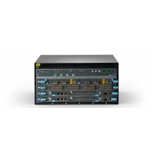 Redundant EX9204 system configuration: 4-slot chassis with passive midplane and 1x fan tray, 2xEX9200-RE2 routing engines, 2x EX9200-SF3 modules, 4x 2520W AC PSUs
