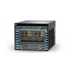 Base EX9208 system configuration: 8-slot chassis with passive midplane and 1x fan tray, 1x routing engine, 1x switch fabric-2 modules, 3x 2520W AC PSUs, and all necessary blank panels