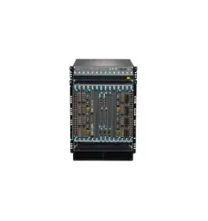 Base EX9214 system configuration: 14-slot chassis with passive midplane and 2x fan trays, 1x routing engine, 2x switch fabric-2 modules, 3x 4100W AC PSUs, and all necessary blank panels Base EX9214 system configuration: 14-slot chassis with passive midplane and 2x fan trays, 1x routing engine, 2x switch fabric-2 modules, 3x 4100W AC PSUs, and all necessary blank panels
