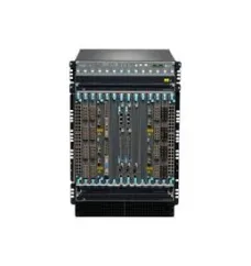 Redundant EX9214 system configuration: 14-slot chassis with passive midplane and 2x fan trays, 2x routing engines, 3x switch fabric-2 modules, 4x 4100W AC PSUs, and all necessary blank panels Redundant EX9214 system configuration: 14-slot chassis with passive midplane and 2x fan trays, 2x routing engines, 3x switch fabric-2 modules, 4x 4100W AC PSUs, and all necessary blank panels