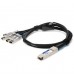 QSFP28 to SFP28, 4x25GE Direct Attach Copper Breakout Cable, 3 meters, Standard Temperature (0 through 70 DEGREE C), 0.015W, 28 AWG