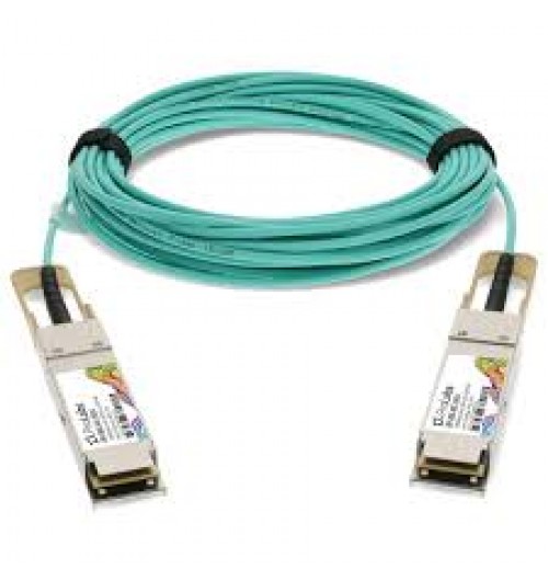 QSFP28, 100GE Active Optical Cable, 15 meters, Standard Temperature (0 through 70 DEGREE C), 3.5W, DDM, Pull Tab