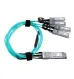 QSFP28 to SFP28, 100GE to 4x25GE, Active Optical Cable for Breakout, 30 meters, Standard Temperature (0 through 70 DEGREE C), 3.5W,DDM, Pull Tab