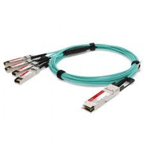 QSFP+ to SFP+, 40GE to 4x10GE Active Optical Cable for Breakout, 1 meter, Standard Temperature (0 through 70 DEGREE C), 3.5W, DDM, Pull Tab