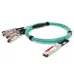 QSFP+ to SFP+, 40GE to 4x10GE Active Optical Cable for Breakout, 1 meter, Standard Temperature (0 through 70 DEGREE C), 3.5W, DDM, Pull Tab QSFP+ to SFP+, 40GE to 4x10GE Active Optical Cable for Breakout, 1 meter, Standard Temperature (0 through 70 DEGREE C), 3.5W, DDM, Pull Tab