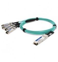 QSFP+ to SFP+, 40GE to 4x10GE Active Optical Cable for Breakout, 5 meters, Standard Temperature (0 through 70 DEGREE C), 3.5W, DDM,Pull Tab