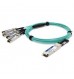 QSFP+ to SFP+, 40GE to 4x10GE Active Optical Cable for Breakout, 5 meters, Standard Temperature (0 through 70 DEGREE C), 3.5W, DDM,Pull Tab