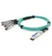 QSFP+ to SFP+, 40GE to 4x10GE Active Optical Cable for Breakout, 5 meters, Standard Temperature (0 through 70 DEGREE C), 3.5W, DDM,Pull Tab QSFP+ to SFP+, 40GE to 4x10GE Active Optical Cable for Breakout, 5 meters, Standard Temperature (0 through 70 DEGREE C), 3.5W, DDM,Pull Tab